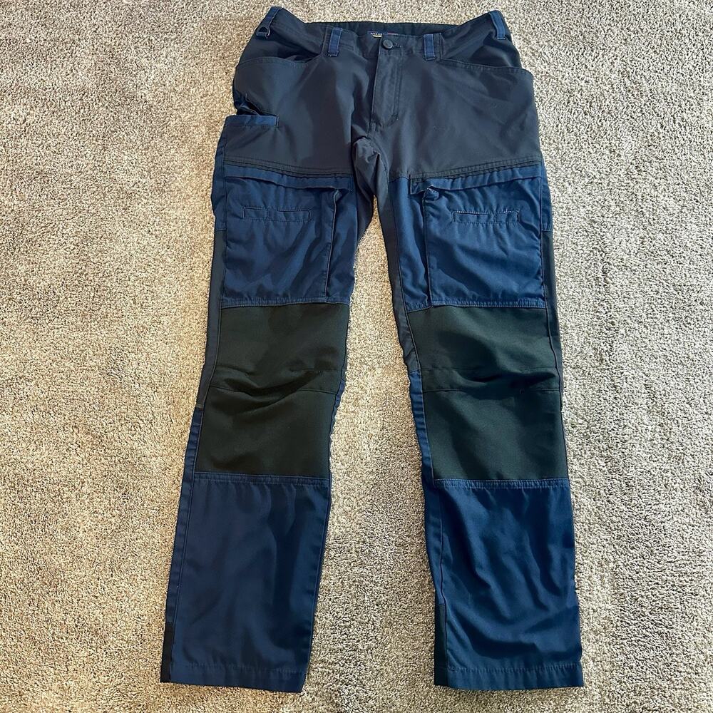 BLAKLADER Workwear Service Stretch Cargo Work Pants Navy Blue Mens 33UK